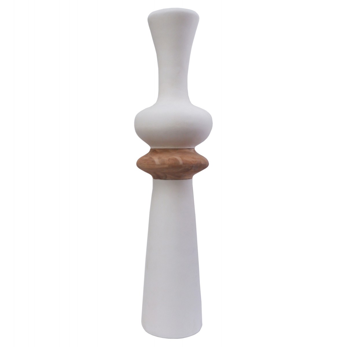 ΔΙΑΚΟΣΜΗΤΙΚΟ ΒΑΖΟ ΔΑΠΕΔΟΥ NEBULA HM4660.02L FIBER CEMENT ΛΕΥΚΟ--ΞΥΛΟ ΤΕΑΚ Φ45x172Υεκ