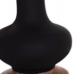 ΔΙΑΚΟΣΜΗΤΙΚΟ ΒΑΖΟ ΔΑΠΕΔΟΥ NEBULA HM4660.01L FIBER CEMENT ΜΑΥΡΟ--ΞΥΛΟ ΤΕΑΚ Φ45x172Υεκ