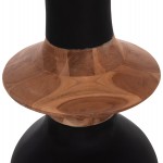 ΔΙΑΚΟΣΜΗΤΙΚΟ ΒΑΖΟ ΔΑΠΕΔΟΥ NEBULA HM4660.01M FIBER CEMENT ΜΑΥΡΟ--ΞΥΛΟ ΤΕΑΚ Φ45x148Υεκ