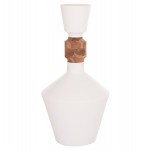 ΔΙΑΚΟΣΜΗΤΙΚΟ ΒΑΖΟ ΔΑΠΕΔΟΥ NEBULA HM4661.02 FIBER CEMENT ΛΕΥΚΟ--ΞΥΛΟ ΤΕΑΚ Φ60x115Υεκ.