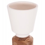 ΔΙΑΚΟΣΜΗΤΙΚΟ ΒΑΖΟ ΔΑΠΕΔΟΥ NEBULA HM4661.02 FIBER CEMENT ΛΕΥΚΟ--ΞΥΛΟ ΤΕΑΚ Φ60x115Υεκ.