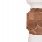 ΔΙΑΚΟΣΜΗΤΙΚΟ ΒΑΖΟ ΔΑΠΕΔΟΥ NEBULA HM4661.02 FIBER CEMENT ΛΕΥΚΟ--ΞΥΛΟ ΤΕΑΚ Φ60x115Υεκ.