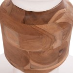 ΔΙΑΚΟΣΜΗΤΙΚΟ ΒΑΖΟ ΔΑΠΕΔΟΥ NEBULA HM4661.02 FIBER CEMENT ΛΕΥΚΟ--ΞΥΛΟ ΤΕΑΚ Φ60x115Υεκ.