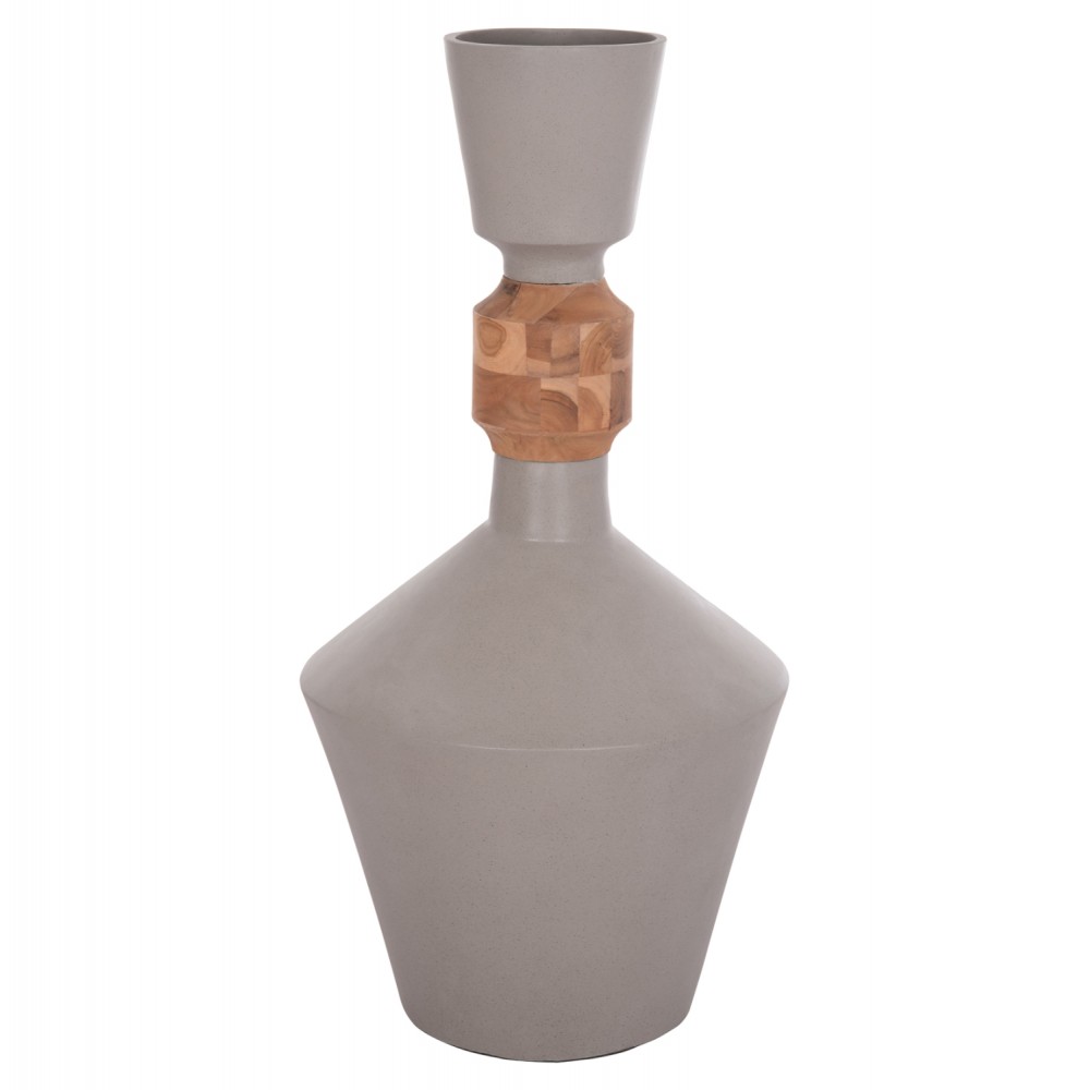 ΔΙΑΚΟΣΜΗΤΙΚΟ ΒΑΖΟ ΔΑΠΕΔΟΥ NEBULA HM4661.03 FIBER CEMENT ΓΚΡΙ--ΞΥΛΟ ΤΕΑΚ Φ60x115Υεκ.