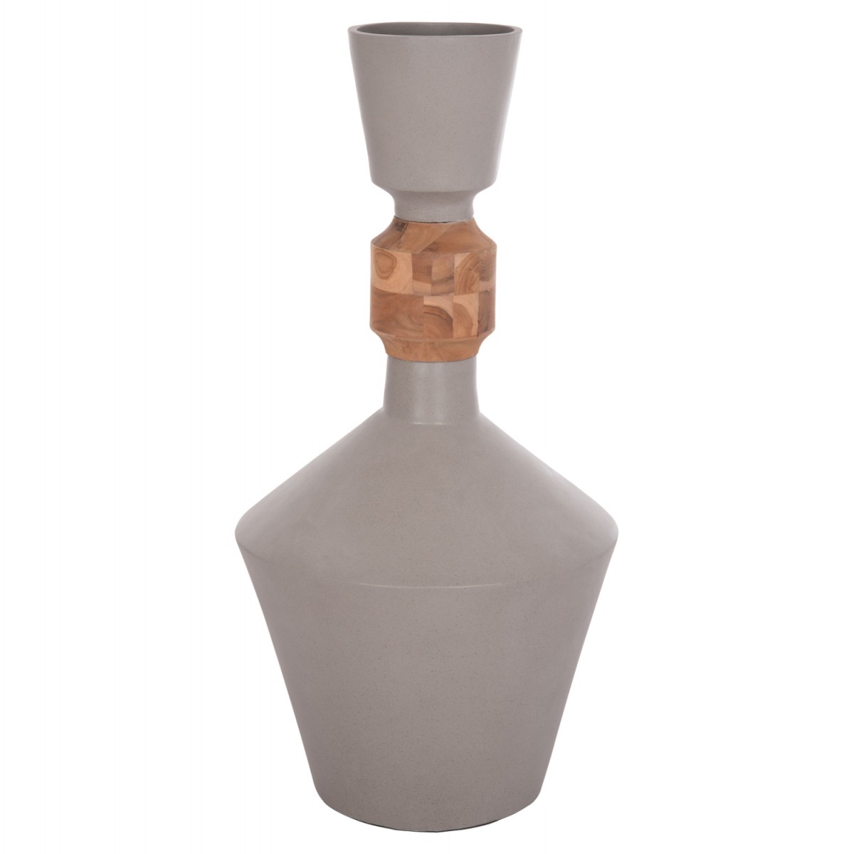 ΔΙΑΚΟΣΜΗΤΙΚΟ ΒΑΖΟ ΔΑΠΕΔΟΥ NEBULA HM4661.03 FIBER CEMENT ΓΚΡΙ--ΞΥΛΟ ΤΕΑΚ Φ60x115Υεκ.