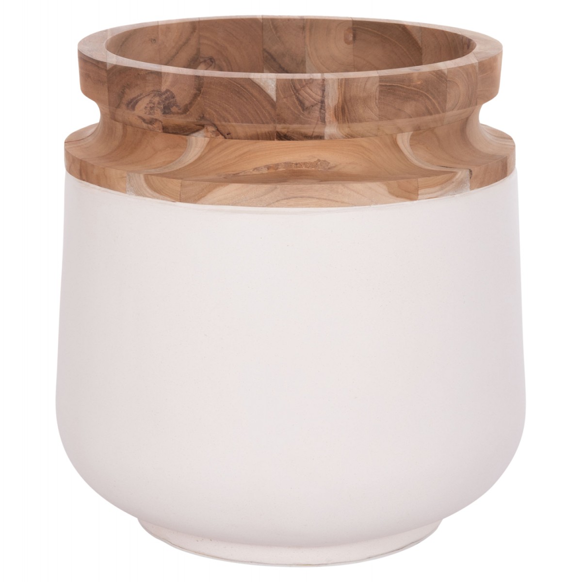 ΔΙΑΚΟΣΜΗΤΙΚΟ ΒΑΖΟ ΔΑΠΕΔΟΥ LINTER HM4662.02L FIBER CEMENT ΛΕΥΚΟ--ΞΥΛΟ ΤΕΑΚ Φ41x47Υεκ.