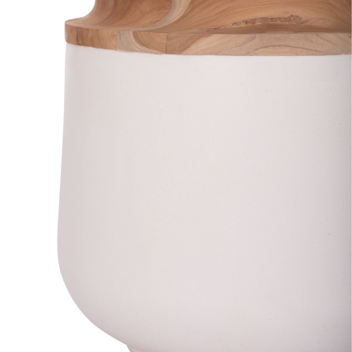 ΔΙΑΚΟΣΜΗΤΙΚΟ ΒΑΖΟ ΔΑΠΕΔΟΥ LINTER HM4662.02L FIBER CEMENT ΛΕΥΚΟ--ΞΥΛΟ ΤΕΑΚ Φ41x47Υεκ.