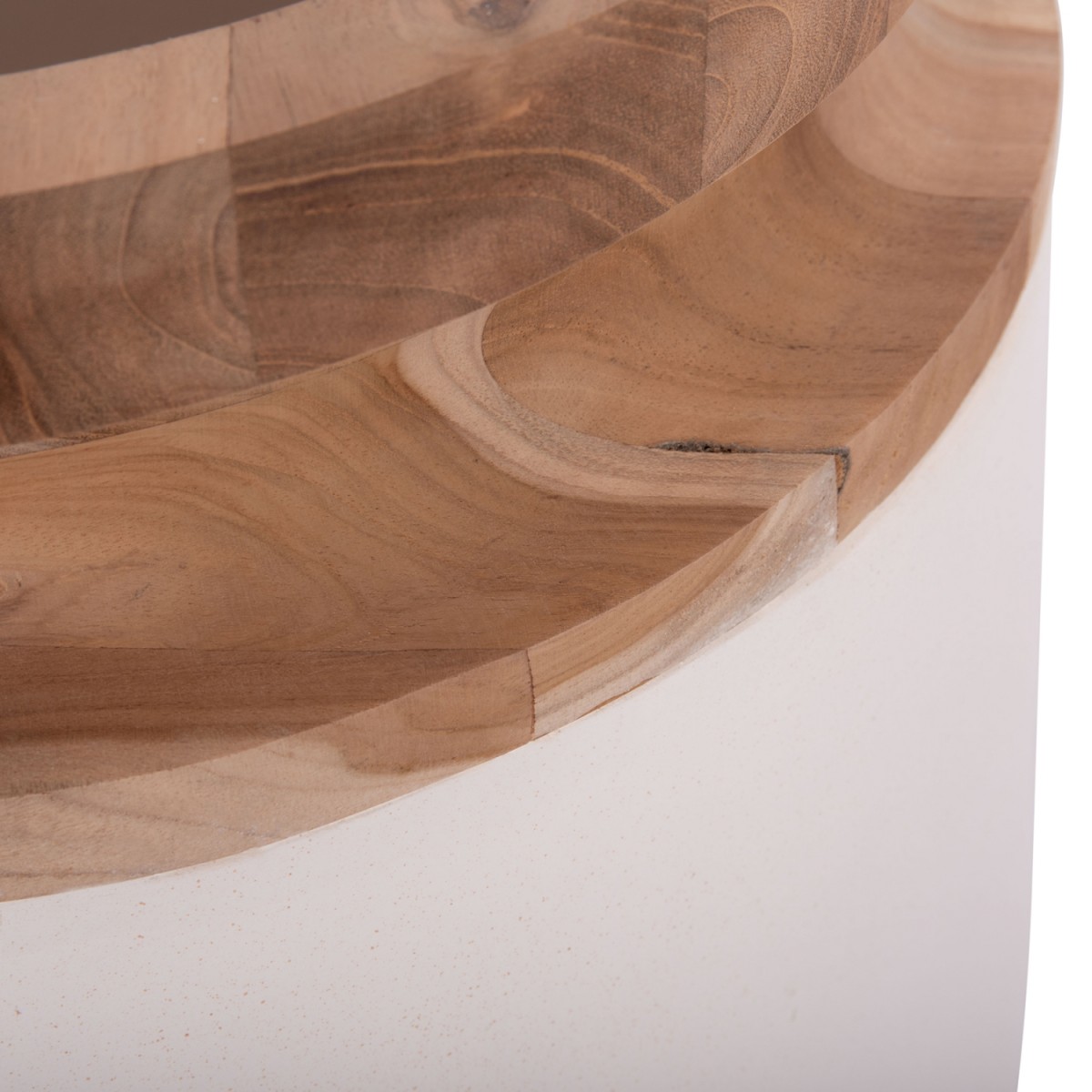 ΔΙΑΚΟΣΜΗΤΙΚΟ ΒΑΖΟ ΔΑΠΕΔΟΥ LINTER HM4662.02L FIBER CEMENT ΛΕΥΚΟ--ΞΥΛΟ ΤΕΑΚ Φ41x47Υεκ.