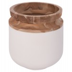 ΔΙΑΚΟΣΜΗΤΙΚΟ ΒΑΖΟ ΔΑΠΕΔΟΥ LINTER HM4662.02L FIBER CEMENT ΛΕΥΚΟ--ΞΥΛΟ ΤΕΑΚ Φ41x47Υεκ.