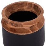 ΔΙΑΚΟΣΜΗΤΙΚΟ ΒΑΖΟ ΔΑΠΕΔΟΥ LINTER HM4662.01L FIBER CEMENT ΜΑΥΡΟ--ΞΥΛΟ ΤΕΑΚ Φ41x47Υεκ.