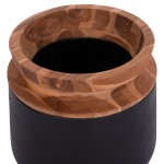 ΔΙΑΚΟΣΜΗΤΙΚΟ ΒΑΖΟ ΔΑΠΕΔΟΥ LINTER HM4662.01L FIBER CEMENT ΜΑΥΡΟ--ΞΥΛΟ ΤΕΑΚ Φ41x47Υεκ.