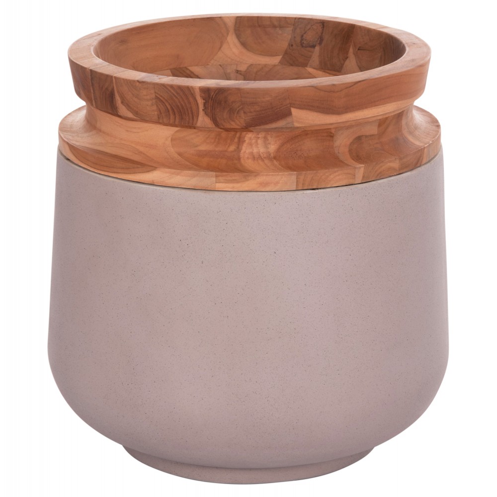 ΔΙΑΚΟΣΜΗΤΙΚΟ ΒΑΖΟ ΔΑΠΕΔΟΥ LINTER HM4662.05L FIBER CEMENT ΓΚΡΙ ΜΑΤ--ΞΥΛΟ ΤΕΑΚ Φ41x47Υεκ