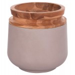 ΔΙΑΚΟΣΜΗΤΙΚΟ ΒΑΖΟ ΔΑΠΕΔΟΥ LINTER HM4662.05L FIBER CEMENT ΓΚΡΙ ΜΑΤ--ΞΥΛΟ ΤΕΑΚ Φ41x47Υεκ