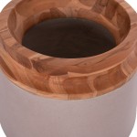 ΔΙΑΚΟΣΜΗΤΙΚΟ ΒΑΖΟ ΔΑΠΕΔΟΥ LINTER HM4662.05L FIBER CEMENT ΓΚΡΙ ΜΑΤ--ΞΥΛΟ ΤΕΑΚ Φ41x47Υεκ