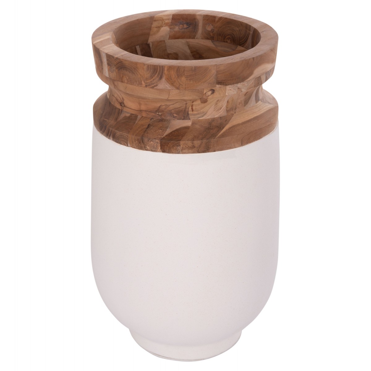 ΔΙΑΚΟΣΜΗΤΙΚΟ ΒΑΖΟ ΔΑΠΕΔΟΥ LINTER HM4662.02S FIBER CEMENT ΛΕΥΚΟ--ΞΥΛΟ ΤΕΑΚ Φ34x60Υεκ.