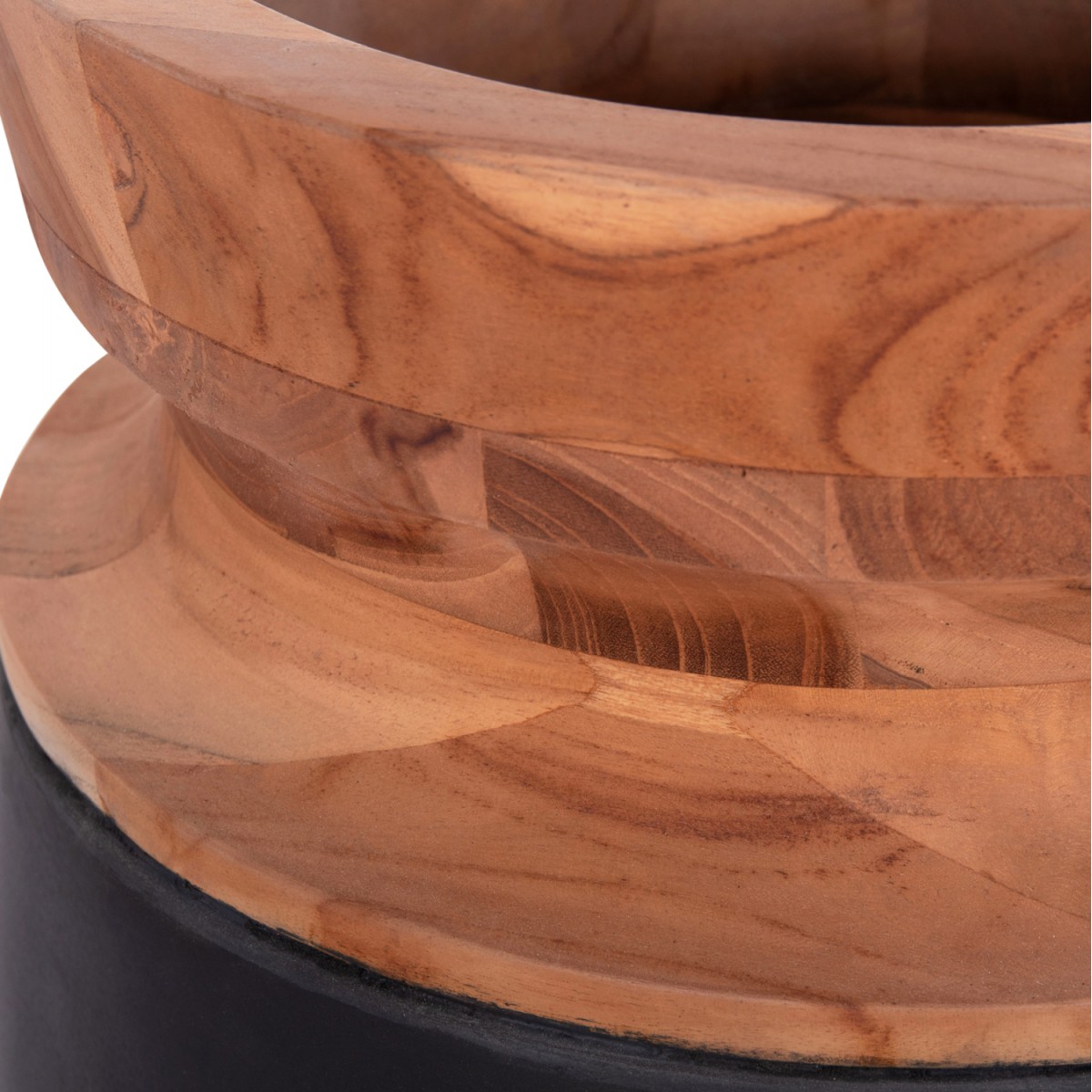 ΔΙΑΚΟΣΜΗΤΙΚΟ ΒΑΖΟ ΔΑΠΕΔΟΥ LINTER HM4662.01S FIBER CEMENT ΜΑΥΡΟ--ΞΥΛΟ ΤΕΑΚ Φ34x60Υεκ.