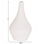 ΕΠΙΤΡΑΠΕΖΙΟ ΔΙΑΚΟΣΜΗΤΙΚΟ ΒΑΖΟ DENI HM4663.02S FIBER CEMENT ΣΕ ΛΕΥΚΟ--Φ15x27Υεκ.