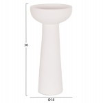 ΕΠΙΤΡΑΠΕΖΙΟ ΔΙΑΚΟΣΜΗΤΙΚΟ ΒΑΖΟ LEKKAN HM4664.02L ΤΕΡΑΚΟΤΑ ΣΕ ΛΕΥΚΟ--Φ18x38Υεκ.