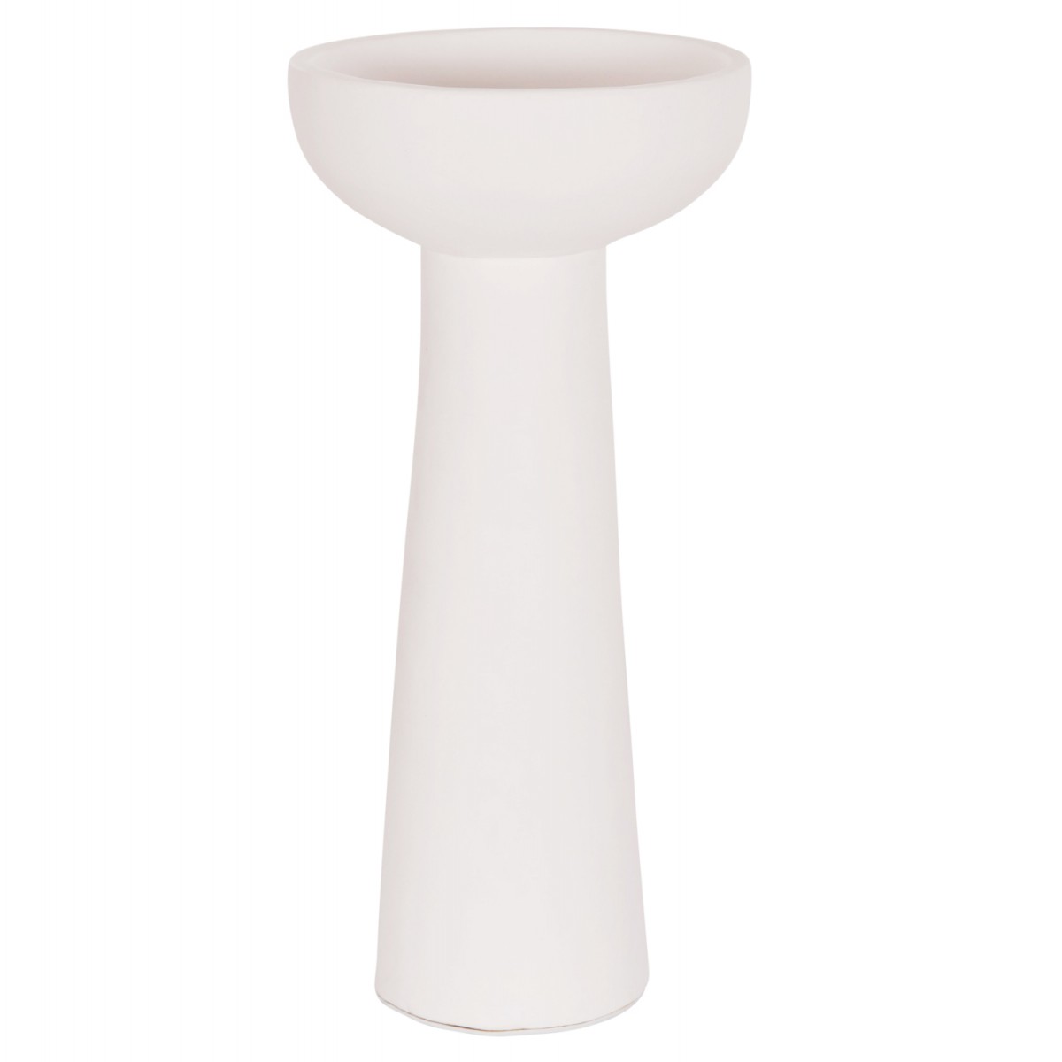 ΕΠΙΤΡΑΠΕΖΙΟ ΔΙΑΚΟΣΜΗΤΙΚΟ ΒΑΖΟ LEKKAN HM4664.02L ΤΕΡΑΚΟΤΑ ΣΕ ΛΕΥΚΟ--Φ18x38Υεκ.