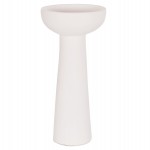 ΕΠΙΤΡΑΠΕΖΙΟ ΔΙΑΚΟΣΜΗΤΙΚΟ ΒΑΖΟ LEKKAN HM4664.02L ΤΕΡΑΚΟΤΑ ΣΕ ΛΕΥΚΟ--Φ18x38Υεκ.