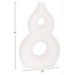 ΕΠΙΤΡΑΠΕΖΙΟ ΔΙΑΚΟΣΜΗΤΙΚΟ ΒΑΖΟ FIORIN HM4666.02S ΤΕΡΑΚΟΤΑ ΣΕ ΛΕΥΚΟ--21x7.5x31Υεκ.