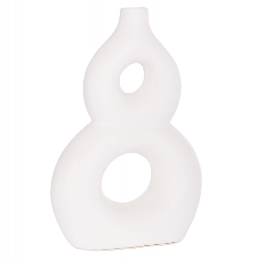 ΕΠΙΤΡΑΠΕΖΙΟ ΔΙΑΚΟΣΜΗΤΙΚΟ ΒΑΖΟ FIORIN HM4666.02S ΤΕΡΑΚΟΤΑ ΣΕ ΛΕΥΚΟ--21x7.5x31Υεκ.