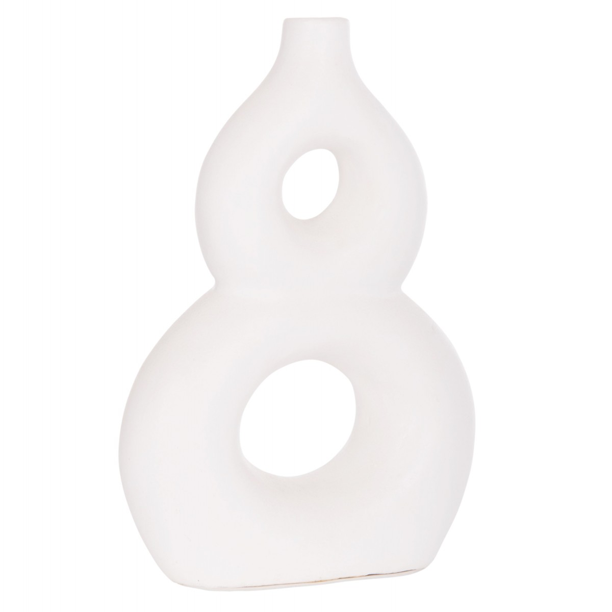 ΕΠΙΤΡΑΠΕΖΙΟ ΔΙΑΚΟΣΜΗΤΙΚΟ ΒΑΖΟ FIORIN HM4666.02S ΤΕΡΑΚΟΤΑ ΣΕ ΛΕΥΚΟ--21x7.5x31Υεκ.