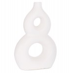 ΕΠΙΤΡΑΠΕΖΙΟ ΔΙΑΚΟΣΜΗΤΙΚΟ ΒΑΖΟ FIORIN HM4666.02S ΤΕΡΑΚΟΤΑ ΣΕ ΛΕΥΚΟ--21x7.5x31Υεκ.