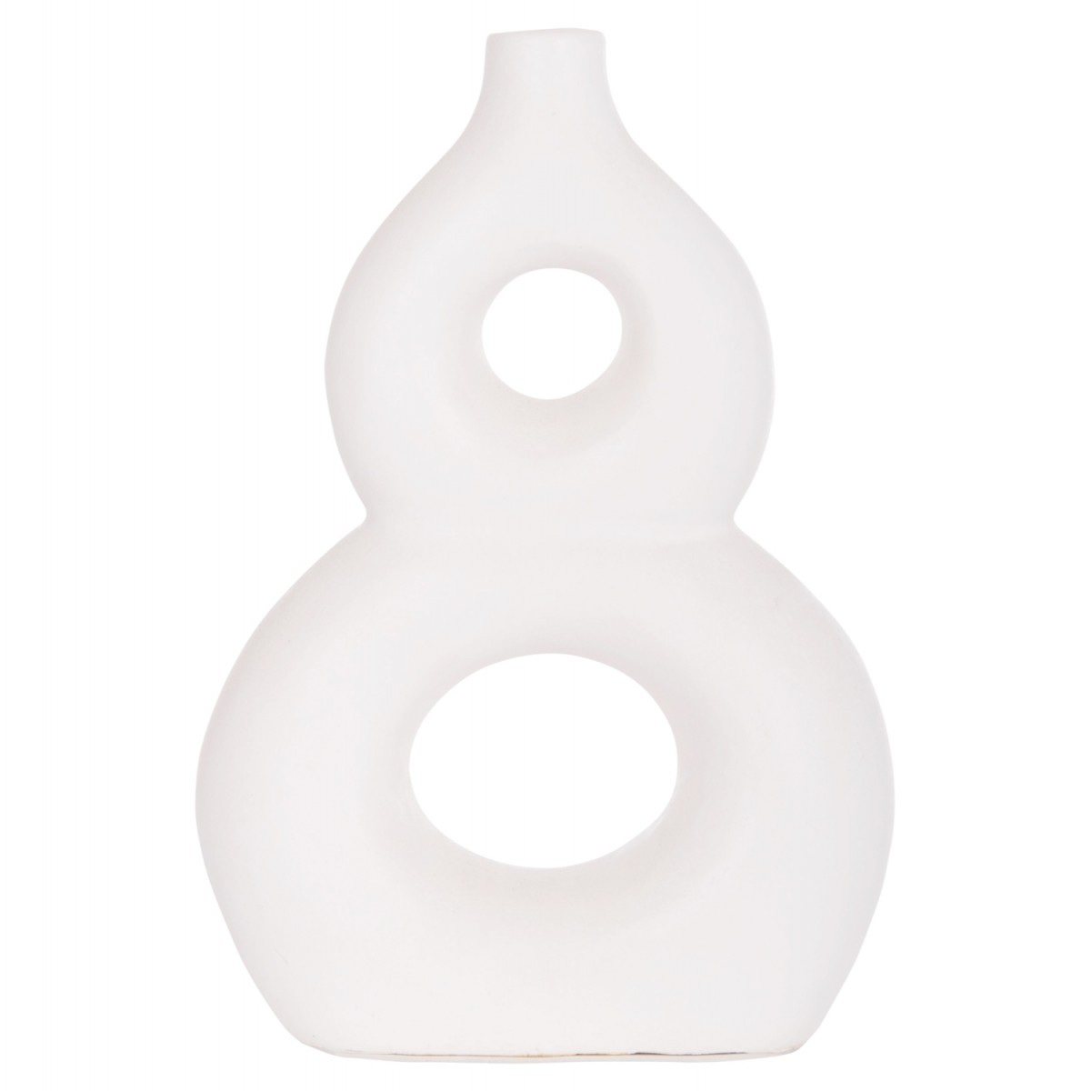 ΕΠΙΤΡΑΠΕΖΙΟ ΔΙΑΚΟΣΜΗΤΙΚΟ ΒΑΖΟ FIORIN HM4666.02S ΤΕΡΑΚΟΤΑ ΣΕ ΛΕΥΚΟ--21x7.5x31Υεκ.