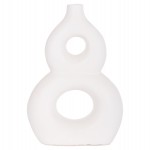 ΕΠΙΤΡΑΠΕΖΙΟ ΔΙΑΚΟΣΜΗΤΙΚΟ ΒΑΖΟ FIORIN HM4666.02S ΤΕΡΑΚΟΤΑ ΣΕ ΛΕΥΚΟ--21x7.5x31Υεκ.