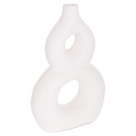 ΕΠΙΤΡΑΠΕΖΙΟ ΔΙΑΚΟΣΜΗΤΙΚΟ ΒΑΖΟ FIORIN HM4666.02S ΤΕΡΑΚΟΤΑ ΣΕ ΛΕΥΚΟ--21x7.5x31Υεκ.