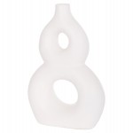 ΕΠΙΤΡΑΠΕΖΙΟ ΔΙΑΚΟΣΜΗΤΙΚΟ ΒΑΖΟ FIORIN HM4666.02S ΤΕΡΑΚΟΤΑ ΣΕ ΛΕΥΚΟ--21x7.5x31Υεκ.