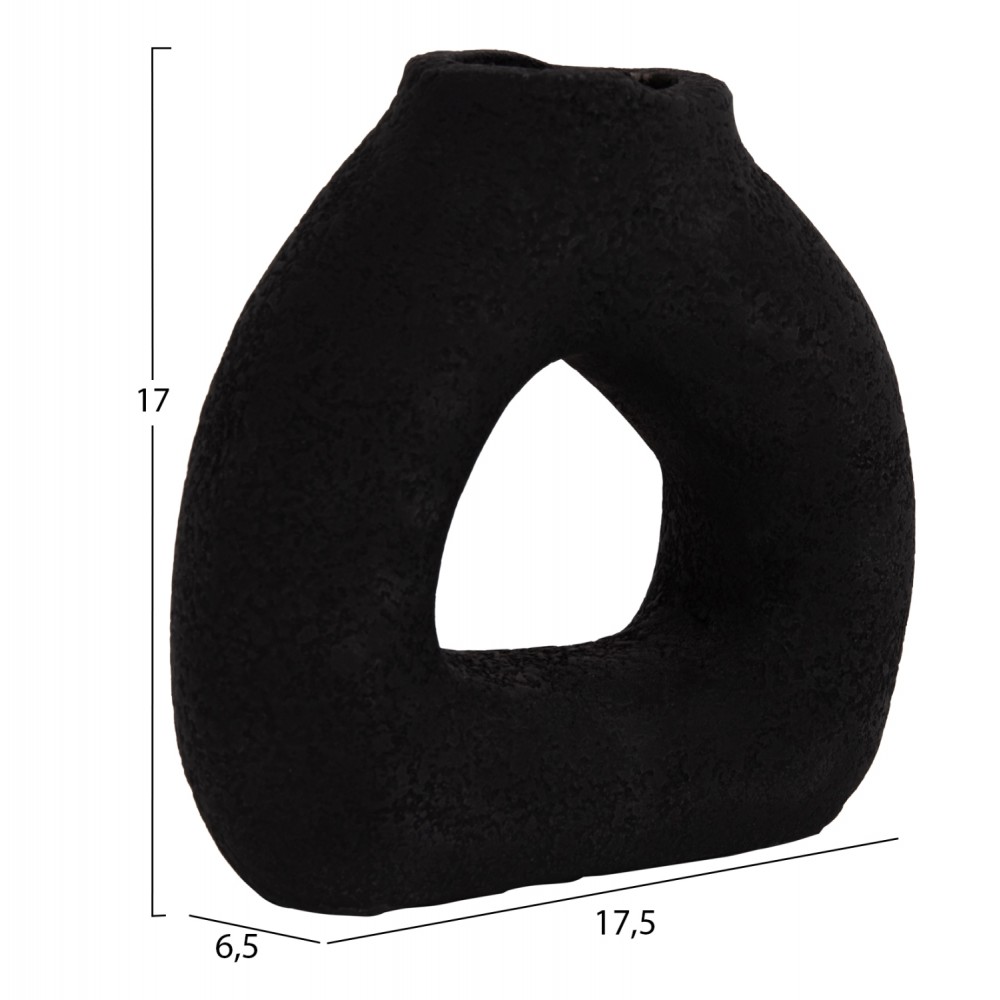 ΕΠΙΤΡΑΠΕΖΙΟ ΔΙΑΚΟΣΜΗΤΙΚΟ ΒΑΖΟ DECANT HM4667.01S ΤΕΡΑΚΟΤΑ ΣΕ ΜΑΥΡΟ--17.5x6.5x17Υεκ.