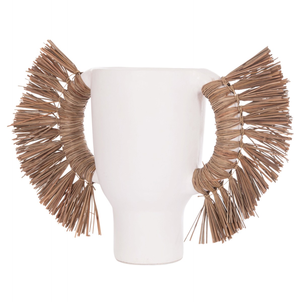 ΕΠΙΤΡΑΠΕΖΙΟ ΔΙΑΚΟΣΜΗΤΙΚΟ ΒΑΖΟ ALICA HM4668.02L ΛΕΥΚΗ ΤΕΡΑΚΟΤΑ & GRASS--64x22x38Υεκ