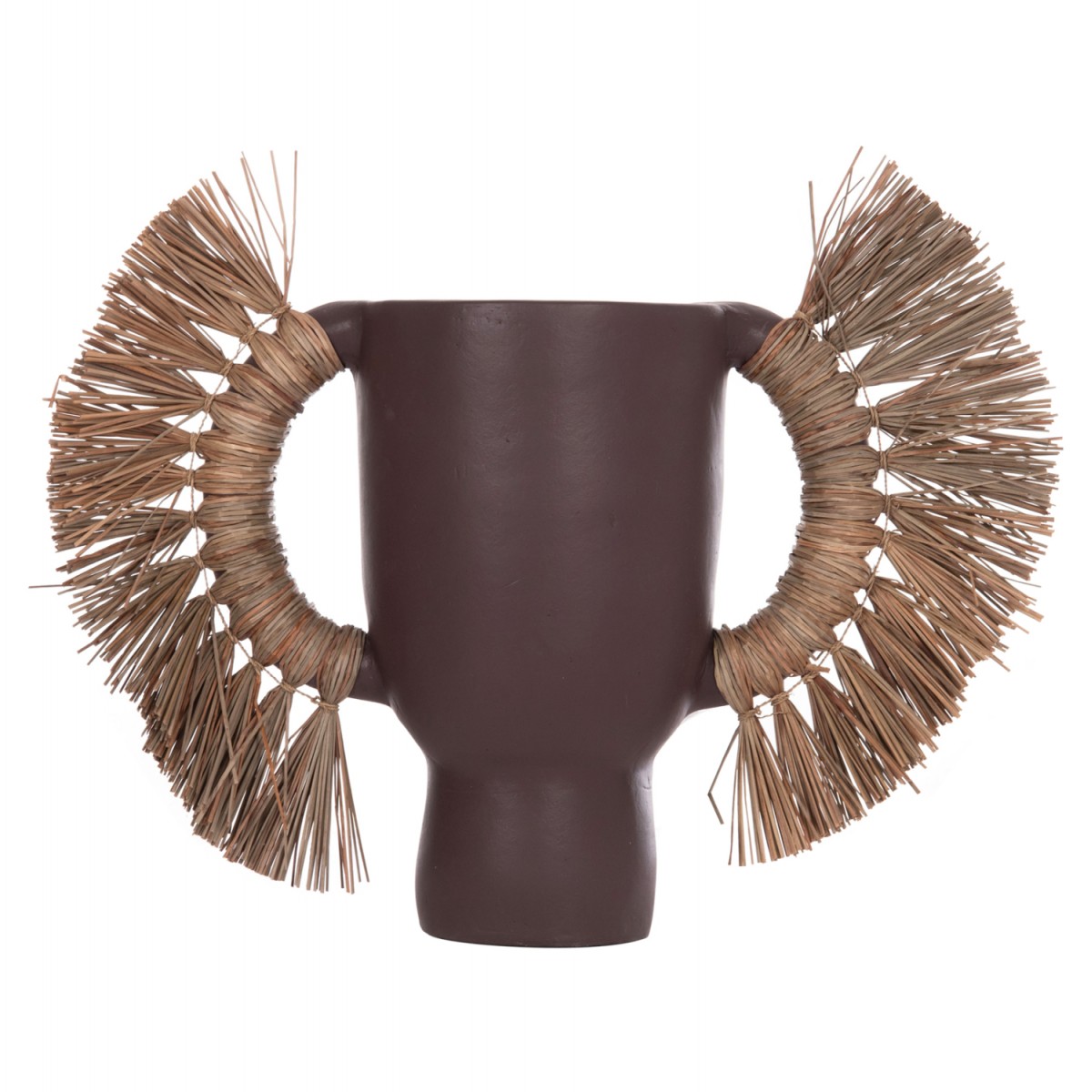 ΕΠΙΤΡΑΠΕΖΙΟ ΔΙΑΚΟΣΜΗΤΙΚΟ ΒΑΖΟ ALICA HM4668.07L ΣΟΚΟΛΑΤΙ ΤΕΡΑΚΟΤΑ & GRASS--64x22x38Υεκ