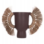 ΕΠΙΤΡΑΠΕΖΙΟ ΔΙΑΚΟΣΜΗΤΙΚΟ ΒΑΖΟ ALICA HM4668.07L ΣΟΚΟΛΑΤΙ ΤΕΡΑΚΟΤΑ & GRASS--64x22x38Υεκ