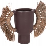 ΕΠΙΤΡΑΠΕΖΙΟ ΔΙΑΚΟΣΜΗΤΙΚΟ ΒΑΖΟ ALICA HM4668.07L ΣΟΚΟΛΑΤΙ ΤΕΡΑΚΟΤΑ & GRASS--64x22x38Υεκ