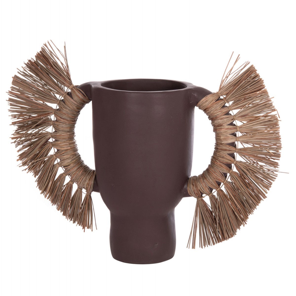 ΕΠΙΤΡΑΠΕΖΙΟ ΔΙΑΚΟΣΜΗΤΙΚΟ ΒΑΖΟ ALICA HM4668.07L ΣΟΚΟΛΑΤΙ ΤΕΡΑΚΟΤΑ & GRASS--64x22x38Υεκ