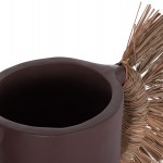 ΕΠΙΤΡΑΠΕΖΙΟ ΔΙΑΚΟΣΜΗΤΙΚΟ ΒΑΖΟ ALICA HM4668.07L ΣΟΚΟΛΑΤΙ ΤΕΡΑΚΟΤΑ & GRASS--64x22x38Υεκ