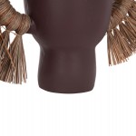 ΕΠΙΤΡΑΠΕΖΙΟ ΔΙΑΚΟΣΜΗΤΙΚΟ ΒΑΖΟ ALICA HM4668.07L ΣΟΚΟΛΑΤΙ ΤΕΡΑΚΟΤΑ & GRASS--64x22x38Υεκ