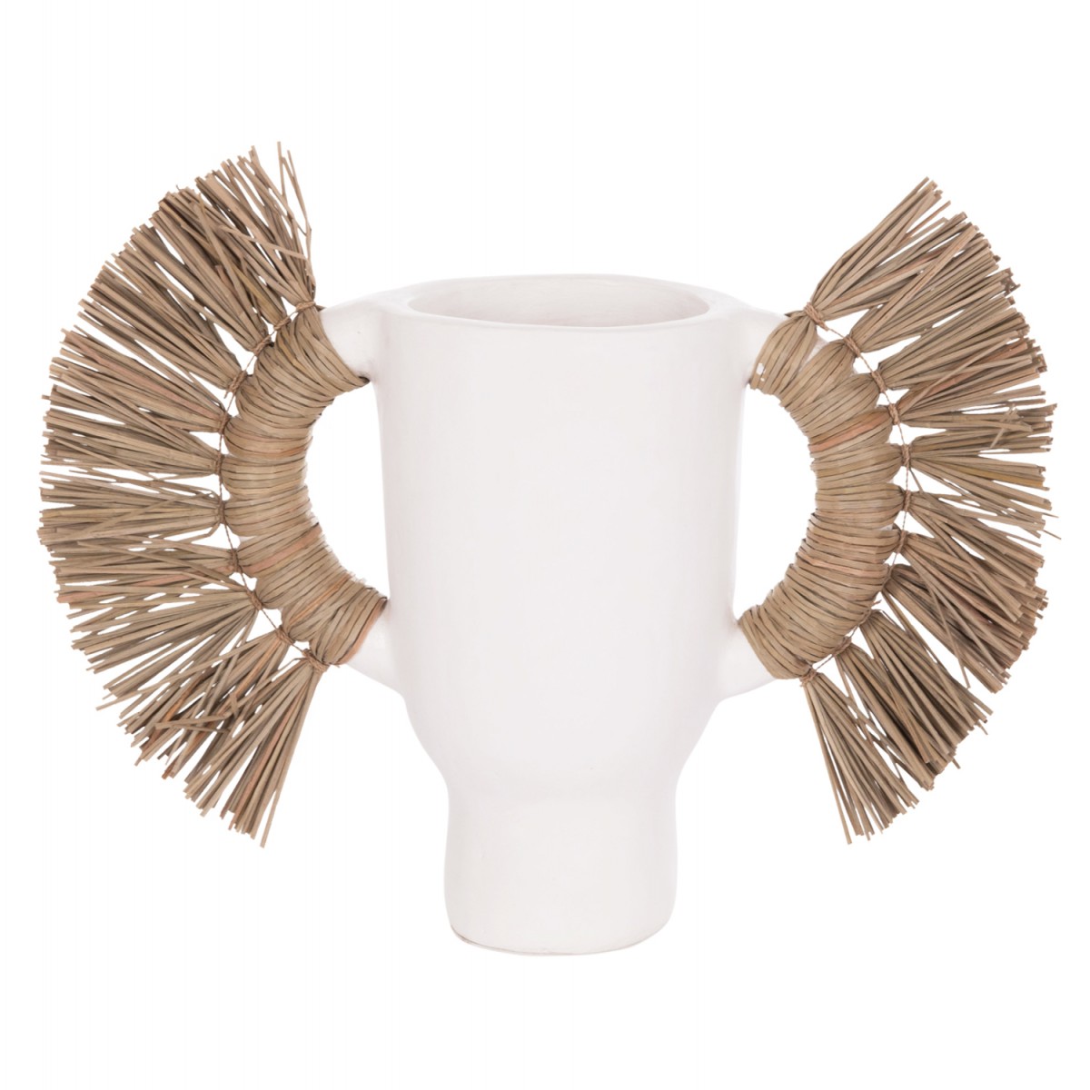 ΕΠΙΤΡΑΠΕΖΙΟ ΔΙΑΚΟΣΜΗΤΙΚΟ ΒΑΖΟ ALICA HM4668.02S ΛΕΥΚΗ ΤΕΡΑΚΟΤΑ & GRASS--55x19x34Υεκ