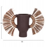 ΕΠΙΤΡΑΠΕΖΙΟ ΔΙΑΚΟΣΜΗΤΙΚΟ ΒΑΖΟ ALICA HM4668.07S ΣΟΚΟΛΑΤΙ ΤΕΡΑΚΟΤΑ & GRASS--55x19x34Υεκ