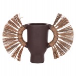 ΕΠΙΤΡΑΠΕΖΙΟ ΔΙΑΚΟΣΜΗΤΙΚΟ ΒΑΖΟ ALICA HM4668.07S ΣΟΚΟΛΑΤΙ ΤΕΡΑΚΟΤΑ & GRASS--55x19x34Υεκ