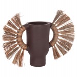 ΕΠΙΤΡΑΠΕΖΙΟ ΔΙΑΚΟΣΜΗΤΙΚΟ ΒΑΖΟ ALICA HM4668.07S ΣΟΚΟΛΑΤΙ ΤΕΡΑΚΟΤΑ & GRASS--55x19x34Υεκ