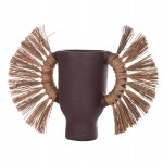 ΕΠΙΤΡΑΠΕΖΙΟ ΔΙΑΚΟΣΜΗΤΙΚΟ ΒΑΖΟ ALICA HM4668.07S ΣΟΚΟΛΑΤΙ ΤΕΡΑΚΟΤΑ & GRASS--55x19x34Υεκ