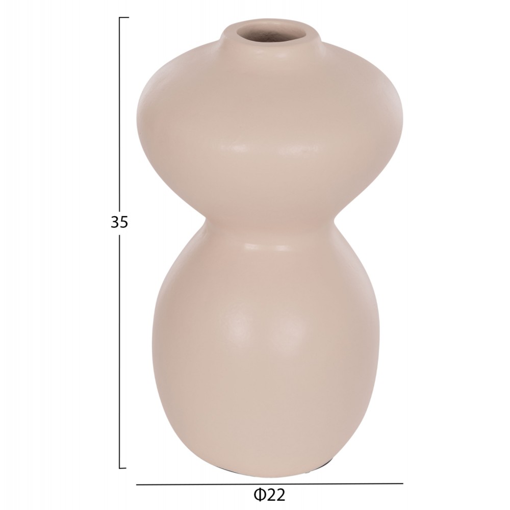 ΕΠΙΤΡΑΠΕΖΙΟ ΔΙΑΚΟΣΜΗΤΙΚΟ ΒΑΖΟ NELLY HM4669.02 ΤΕΡΑΚΟΤΑ ΣΕ ΚΡΕΜ--Φ22x35Υεκ.