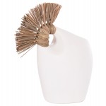 ΕΠΙΤΡΑΠΕΖΙΟ ΔΙΑΚΟΣΜΗΤΙΚΟ ALICA2 HM4671.02 ΛΕΥΚΗ ΤΕΡΑΚΟΤΑ & GRASS--44x18x50Υεκ.