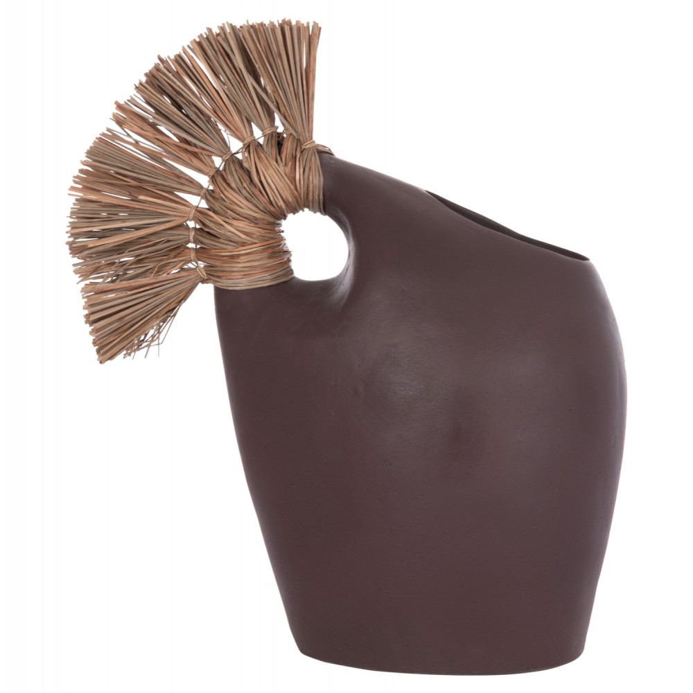 ΕΠΙΤΡΑΠΕΖΙΟ ΔΙΑΚΟΣΜΗΤΙΚΟ ALICA2 HM4671.07 ΣΟΚΟΛΑΤΙ ΤΕΡΑΚΟΤΑ & GRASS--44x18x50Υεκ.