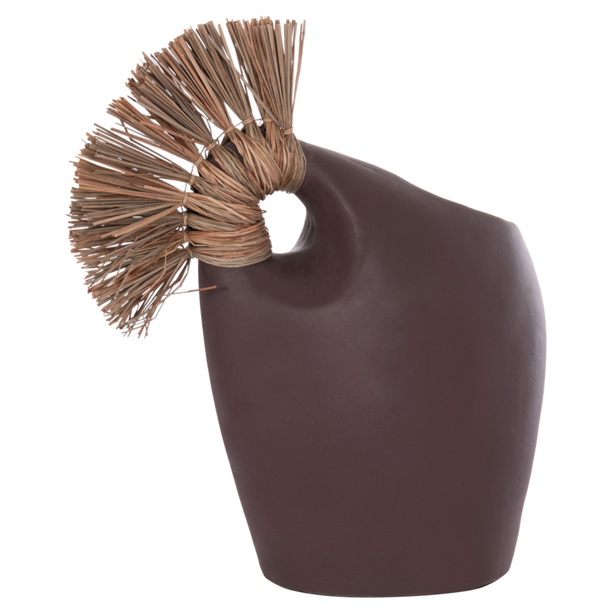 ΕΠΙΤΡΑΠΕΖΙΟ ΔΙΑΚΟΣΜΗΤΙΚΟ ALICA2 HM4671.07 ΣΟΚΟΛΑΤΙ ΤΕΡΑΚΟΤΑ & GRASS--44x18x50Υεκ.