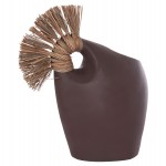 ΕΠΙΤΡΑΠΕΖΙΟ ΔΙΑΚΟΣΜΗΤΙΚΟ ALICA2 HM4671.07 ΣΟΚΟΛΑΤΙ ΤΕΡΑΚΟΤΑ & GRASS--44x18x50Υεκ.